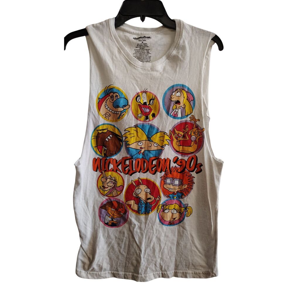 Nickelodeon grunge self cut white tank
